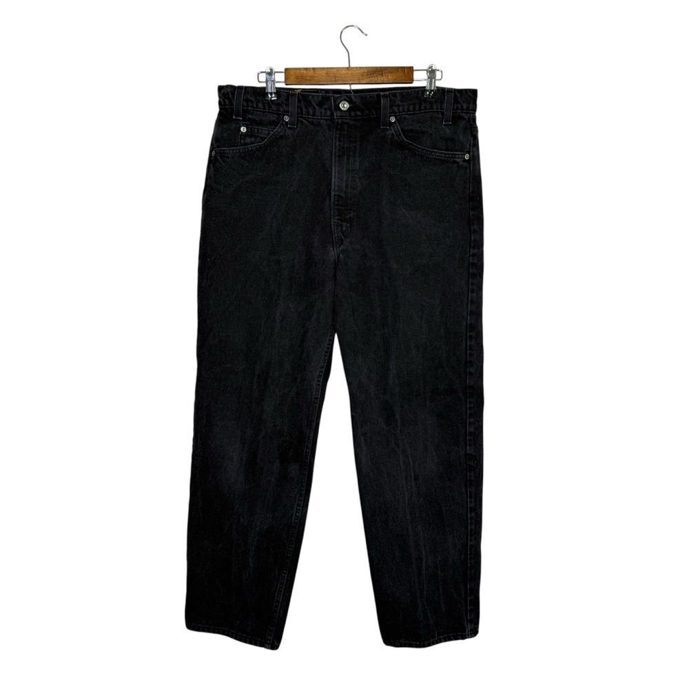 Vintage Levi’s 550 Relaxed Fit Faded Black Straight Leg Orange Tag Jeans 90’s
